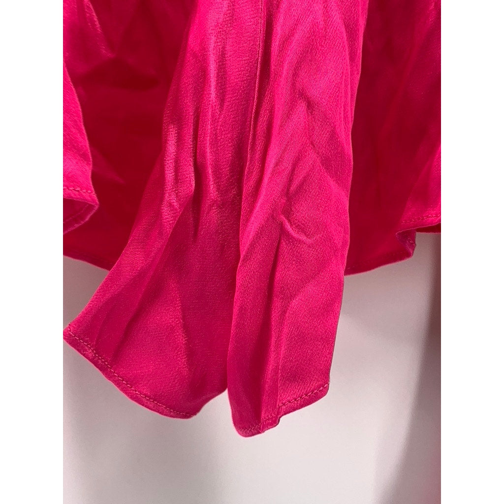 MAEVE By Anthropologie Women's Pink Side-Button Belted High-Rise Shorts SZ 4