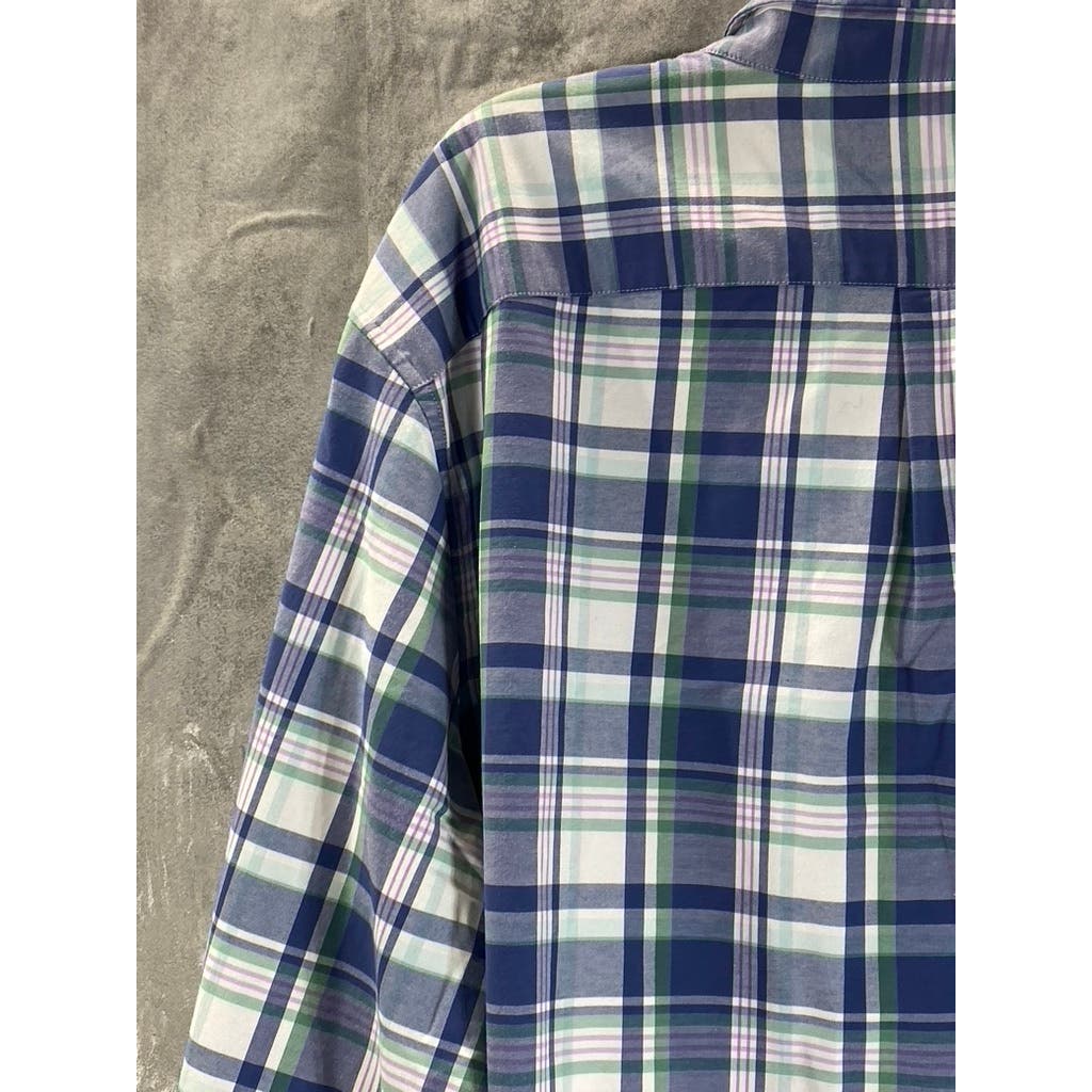 VINEYARD VINES Men's Blue Plaid Otter Rock Classic Cotton Tucker Shirt SZ XL