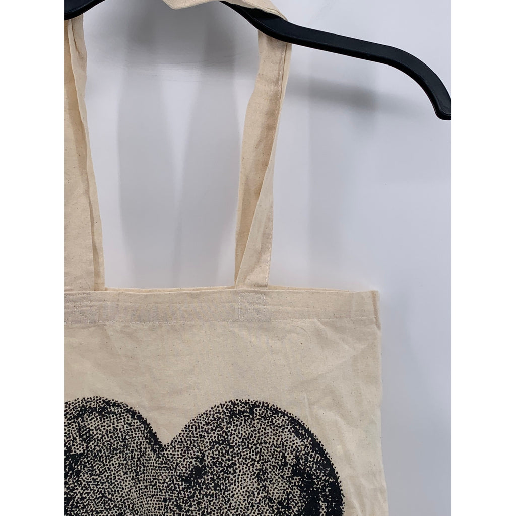 OEKO TEXT STANDARD 100 Women's Beige Ami Studio Heart Print Tote Bag