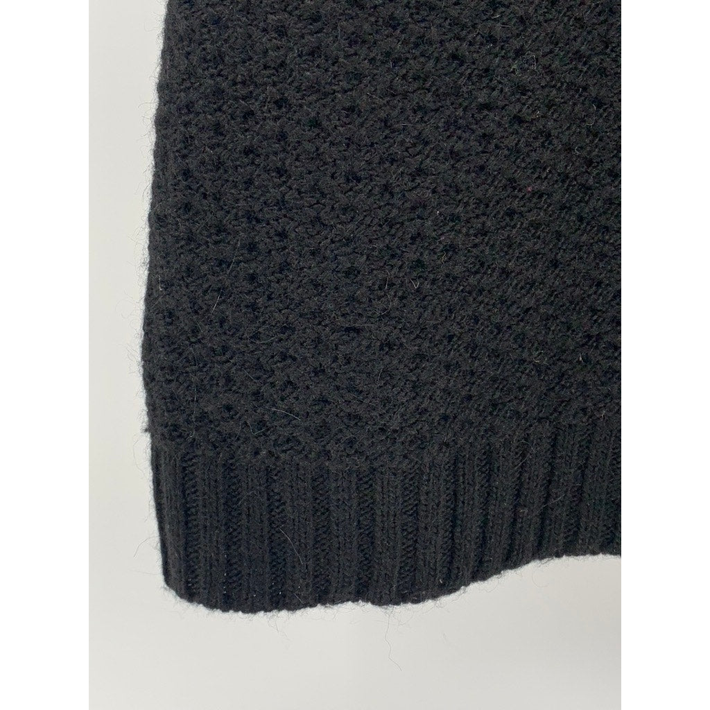 GENFINS COLLECTION Women's Black Knit Cowl-Neck Short Sleeve Top SZ 48(USXL)