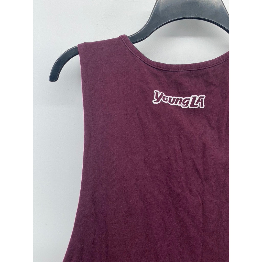 YOUNGLA Men's Plum Crewneck Pullover Sleeveless Casual Shirt SZ M