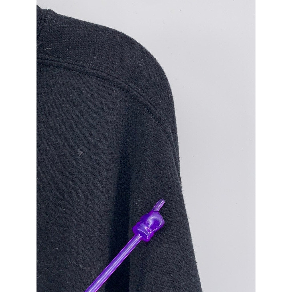 GILDAN Unisex Black-White Lady Luck Graphic Hoodie SZ 2XL