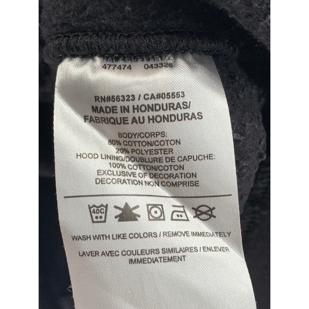 NIKE Women's Black-White Logo Sportswear Pullover Classic Hoodie SZ L