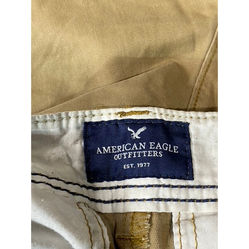 AMERICAN EAGLE Men's Toasted Almond Original Straight Flex Pants SZ 28x32