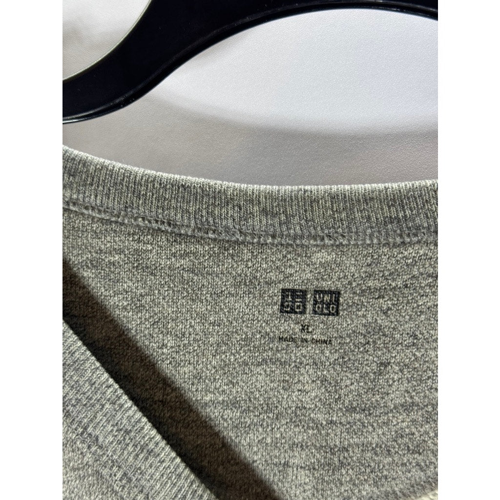 UNIQLO Women's Grey Heather Crewneck Long Sleeve Pullover Sweatshirt SZ XL