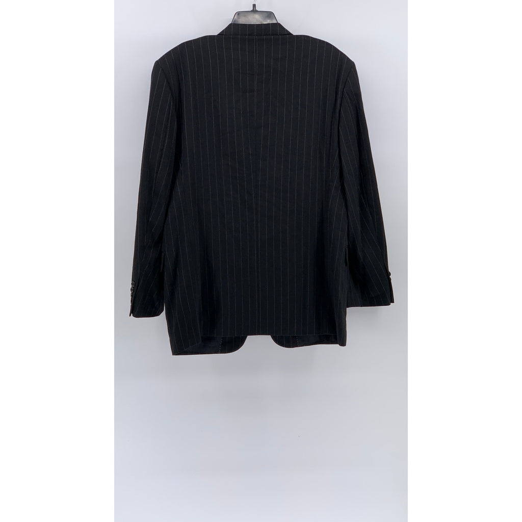 ZIONE NEW YORK Men's Vintage Black Pinstripe Regular Three Button Blazer SZ 41R