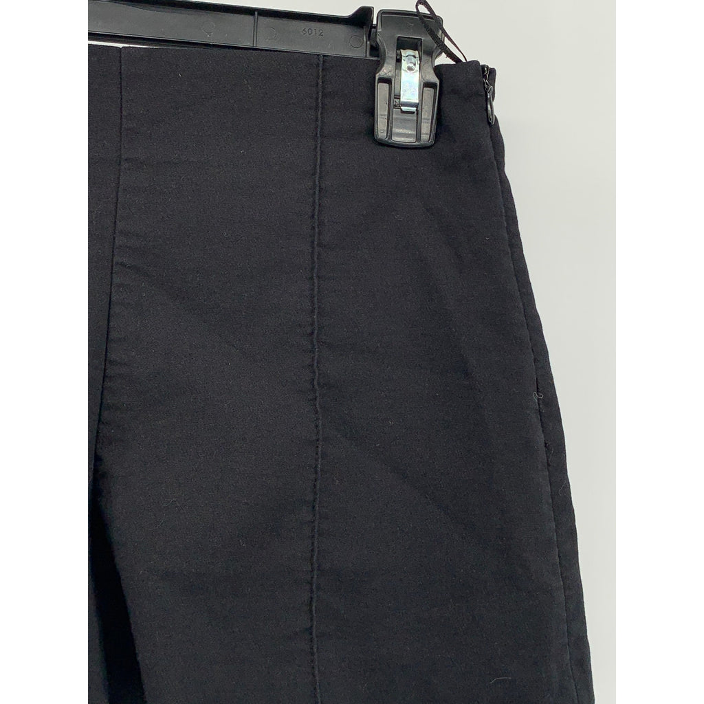ZARA Women's Black Solid High-Rise Casual Pocketless Shorts SZ XS