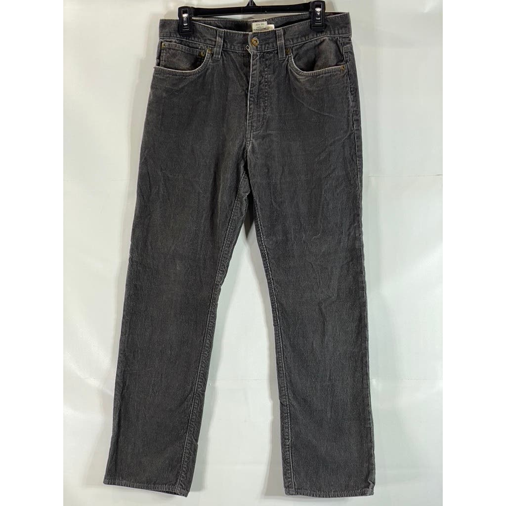 J. CREW Men's Charcoal Vintage Slim-Straight Five-Pocket Corduroy Pants SZ 30X30