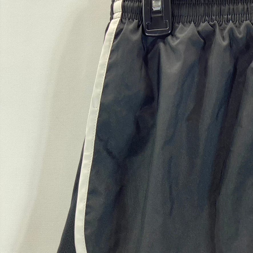 NIKE Girl’s Black/White Dri-FIT Elastic Waist Pull-On Tempo Running Shorts SZ XL