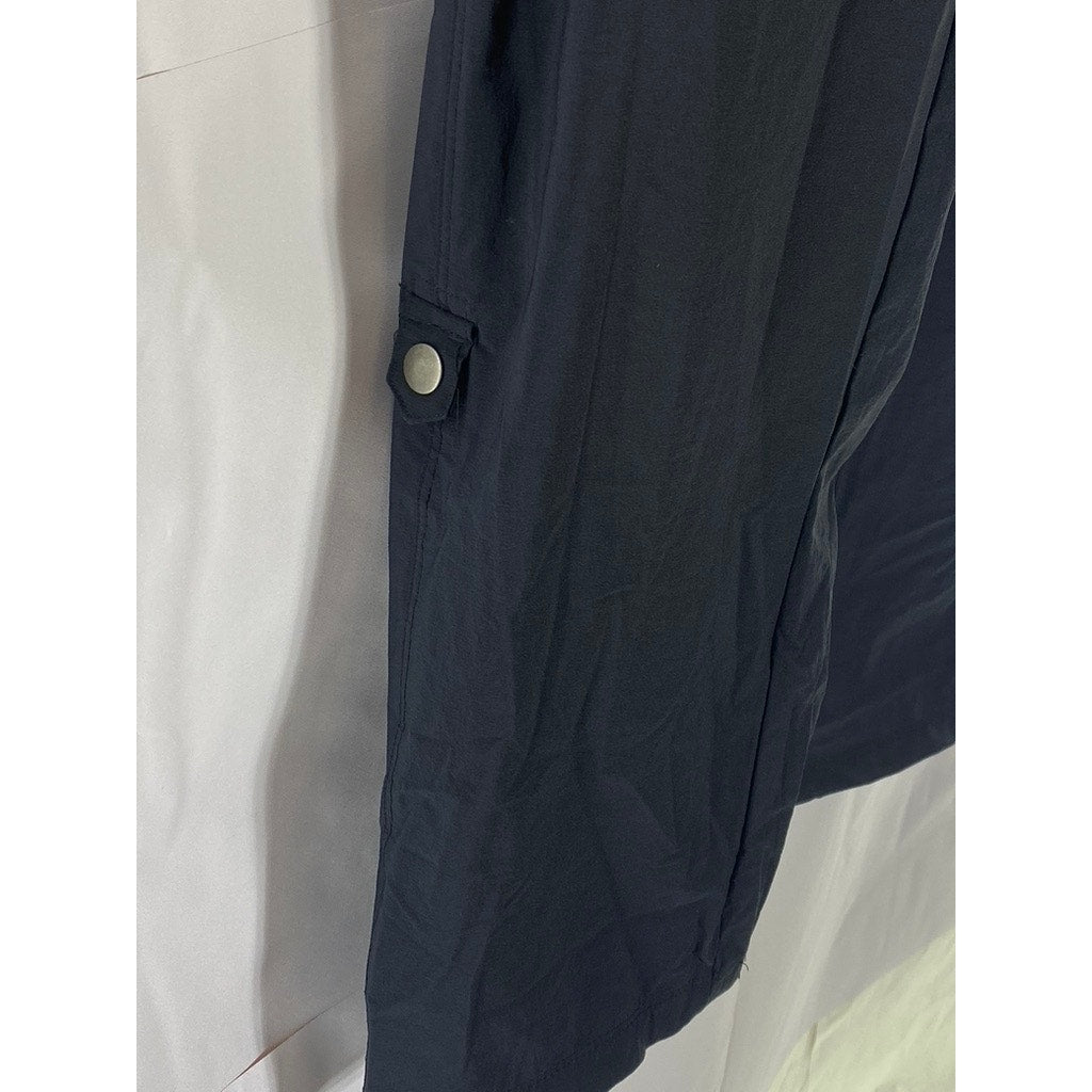PACIFIC TRAIL Women's Solid Black Roll-Tab Hem Outdoor Lightweight Pant SZ M
