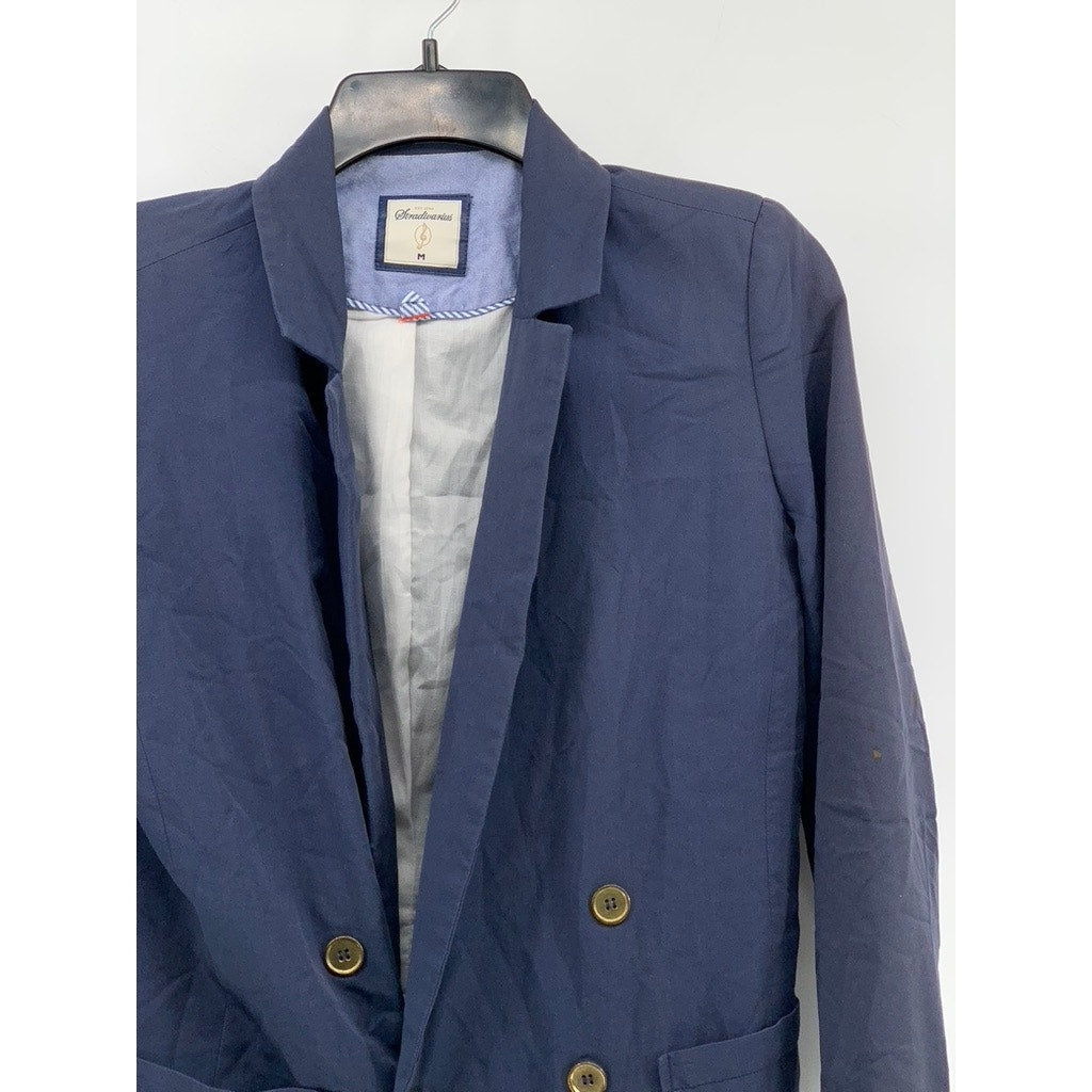 STRADIVARIUS Women's Navy Double Breast Blazer SZ M