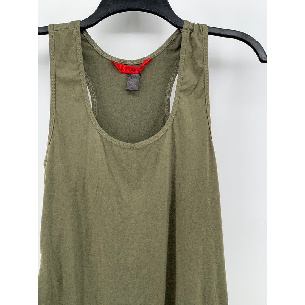 HOT KISS Women's Olive Green Scoop-Neck Tank Top SZ L