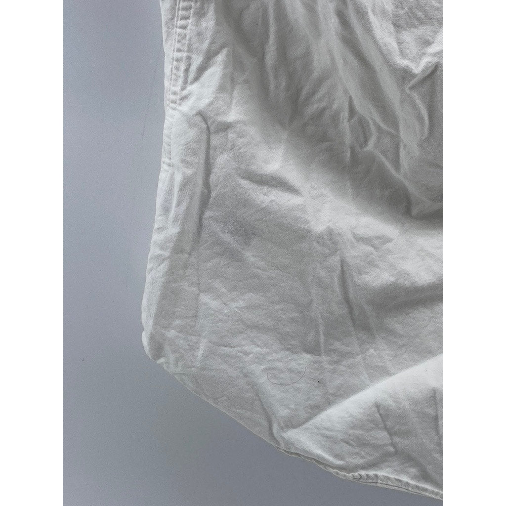 J.CREW Men's White The Broken In Slim-Fit Short Sleeve Button-Up Shirt SZ S