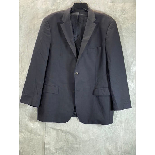 BOSS HUGO BOSS Men's Black Classic-Fit Super 100 Wool Two-Button Blazer SZ 44R