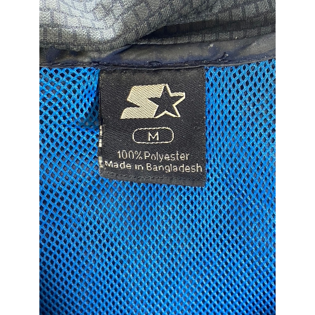 STARTER Men's Vintage Navy Blue Zip-Up Lightweight Windbreaker Jacket SZ M