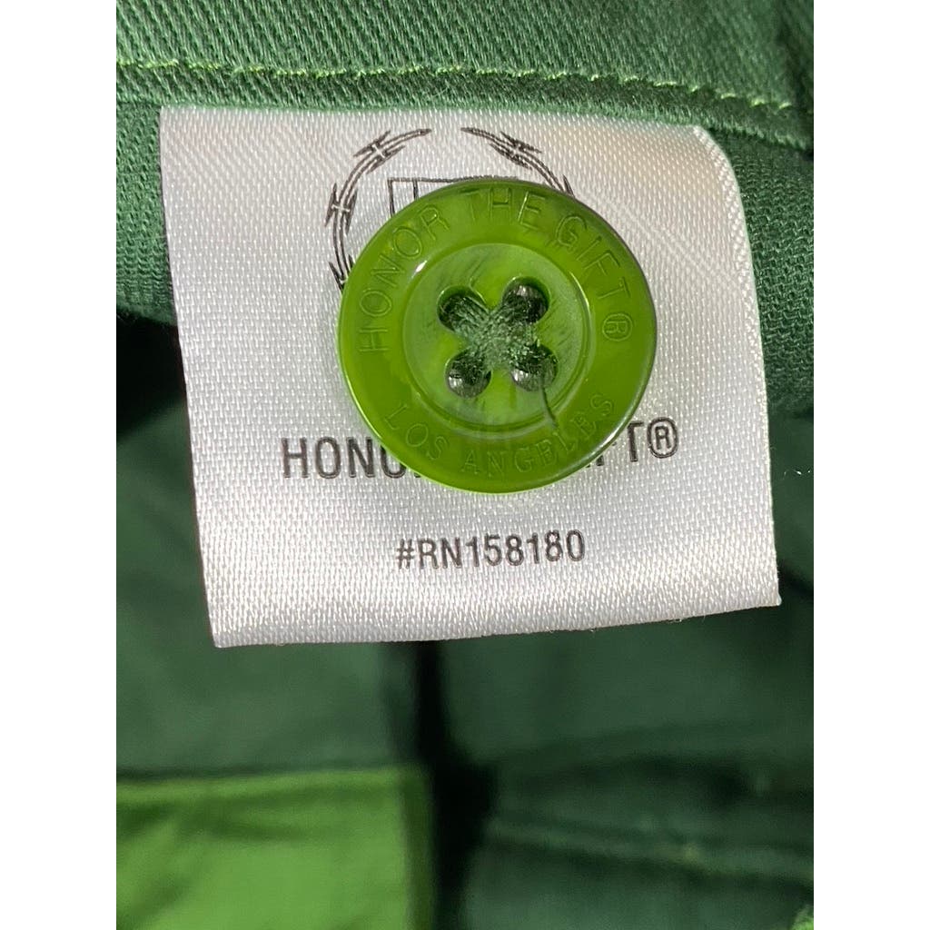 HONOR THE GIFT Men's Green Jacquard Checkered Casual Short SZ 32