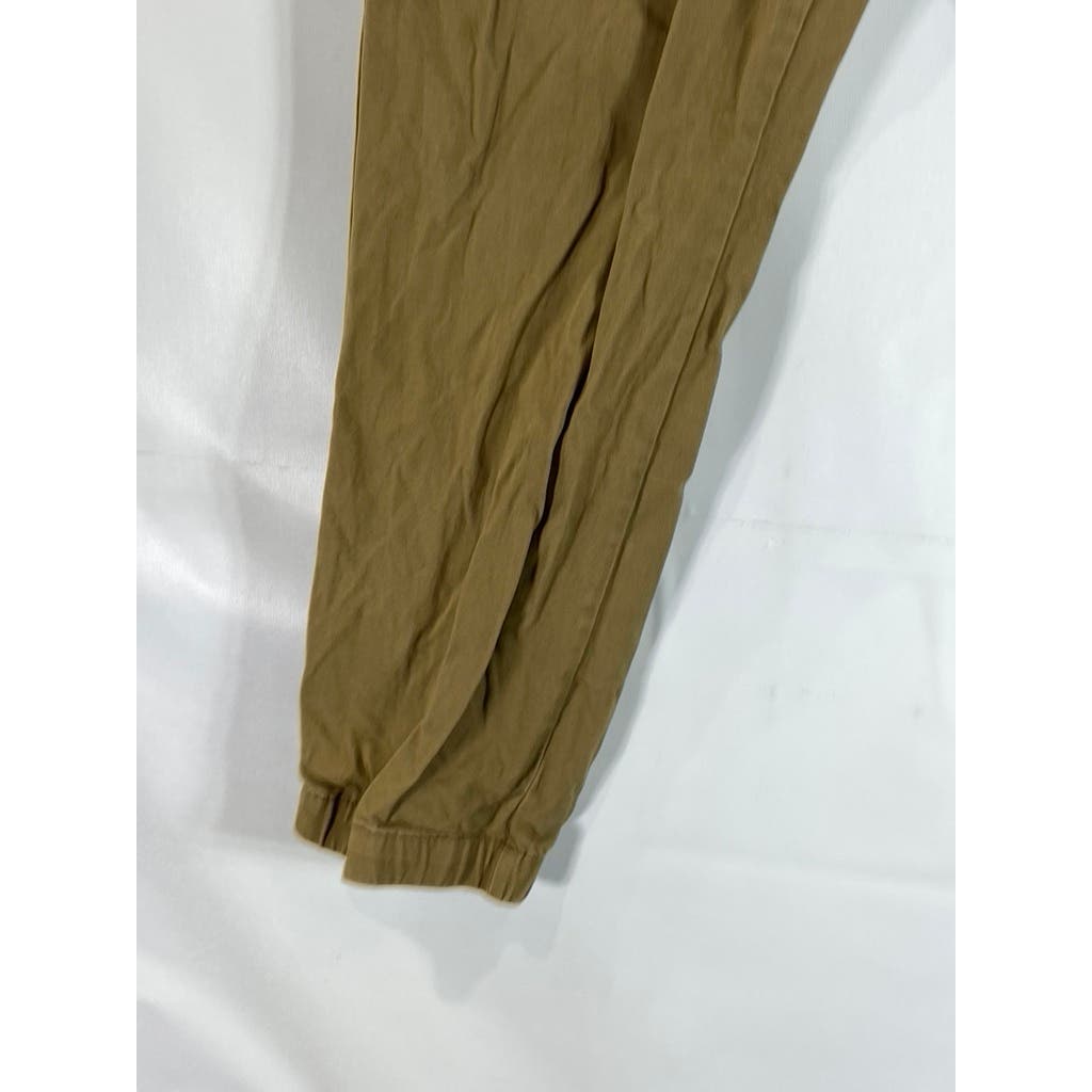 GOODFELLOW & CO Men's Dapper Brown Athletic-Fit Drawstring Pull-On Jogger SZ L