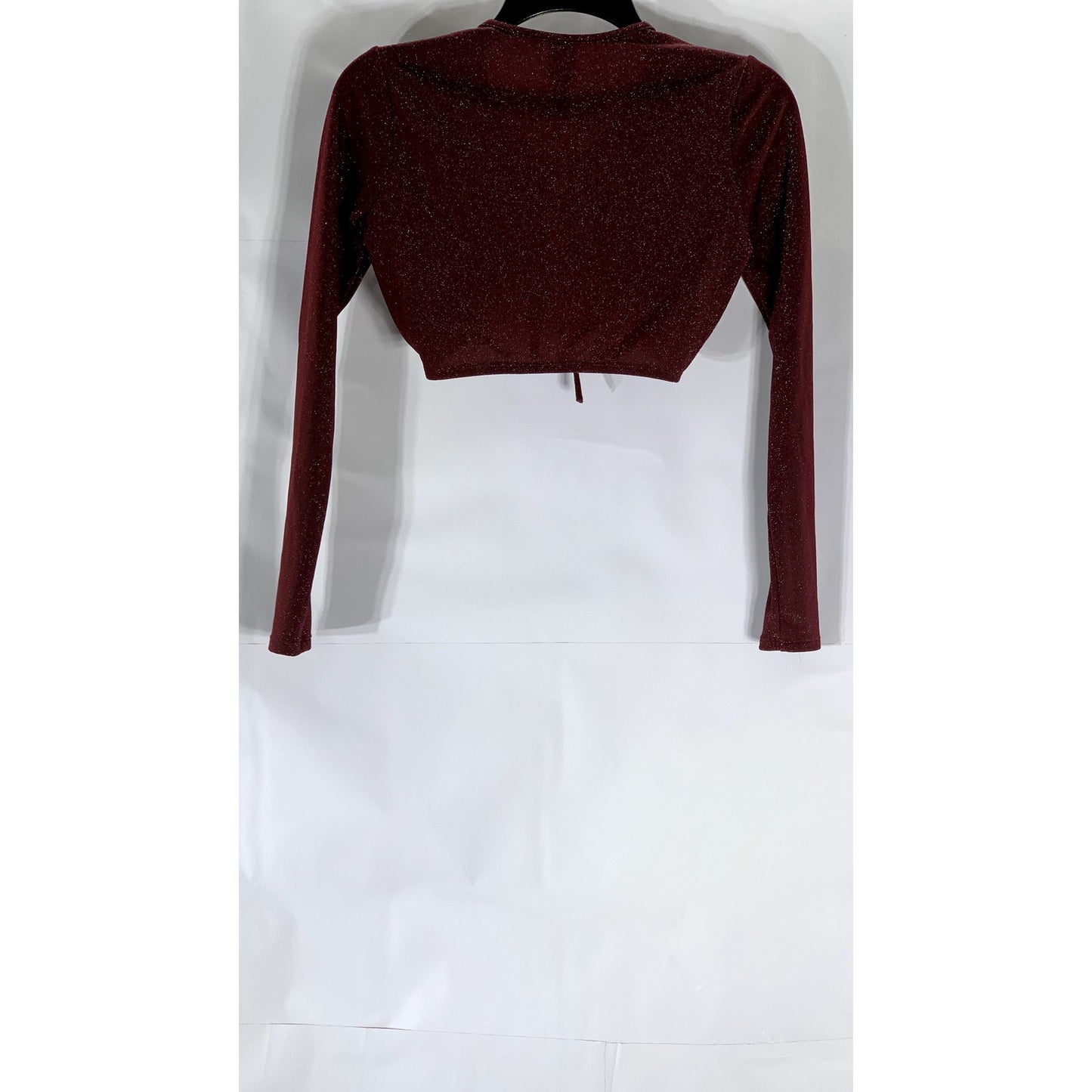SAVAGE X FENTY Women's Red Cocoa Tie-Front Sleep & Shine Shimmering Top SZ XS