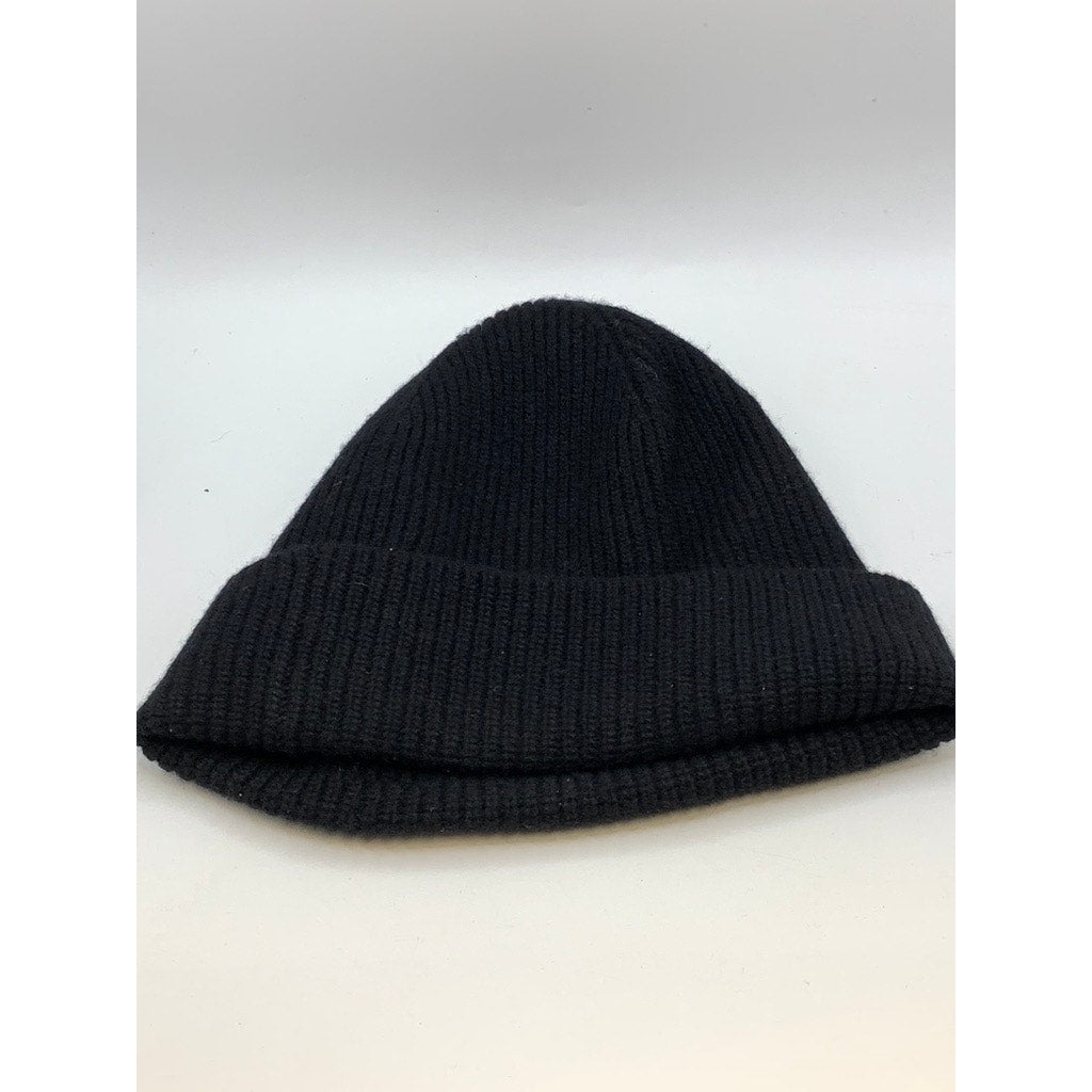 POLO RALPH LAUREN Men's Black Ribbed Embroidered Logo Beanie SZ OS