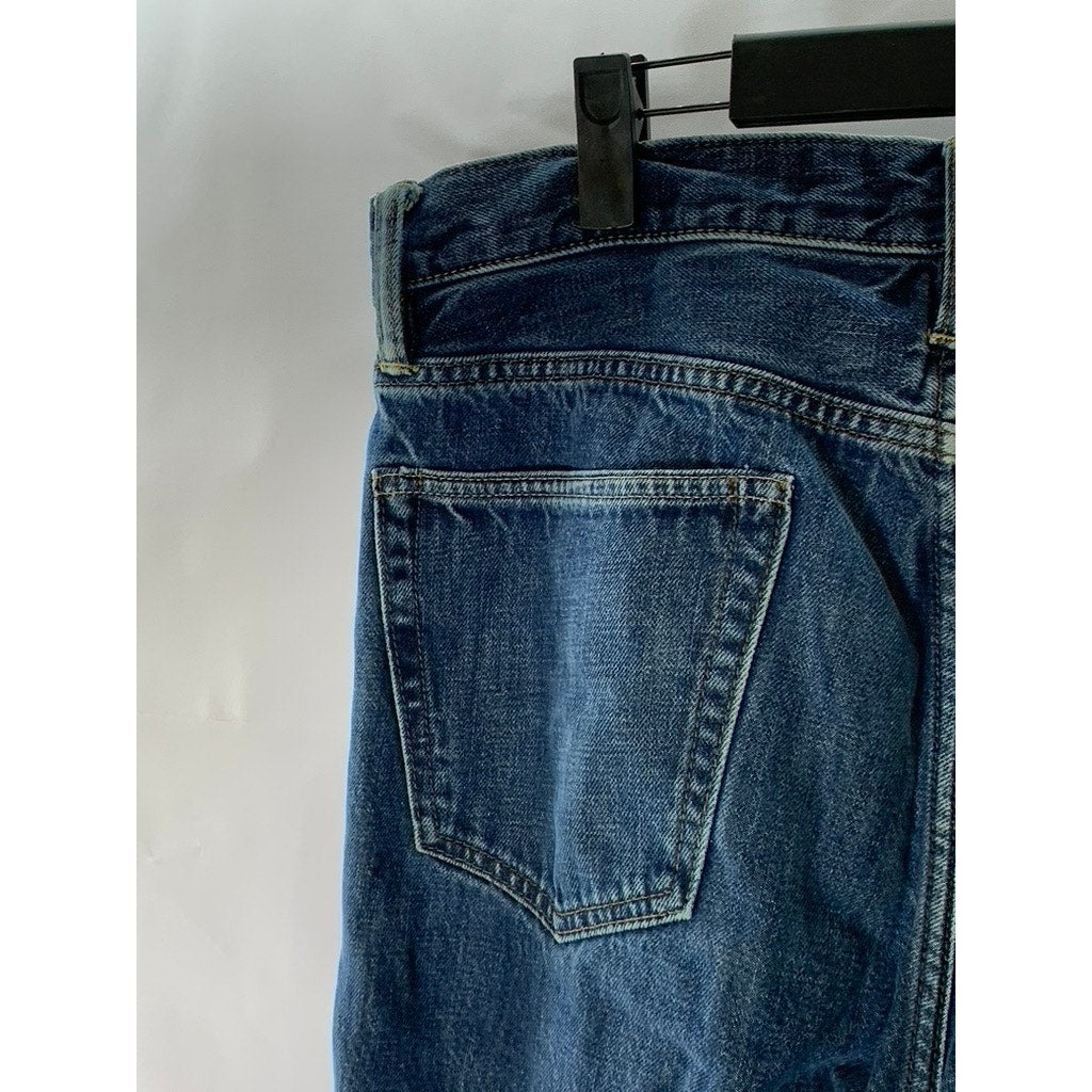 GAP 1969 Men's Blue Relaxed-Fit Straight-Leg Denim Five Pocket Jeans SZ 32X34