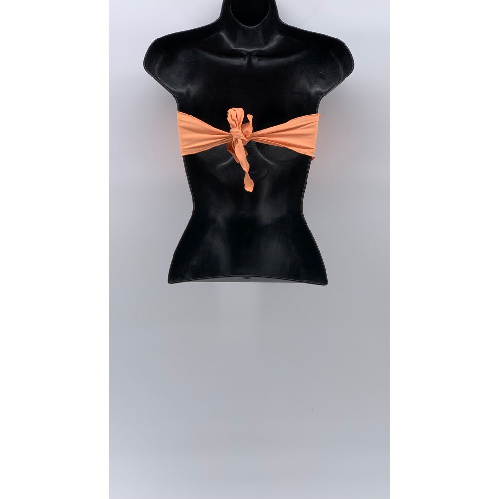 VICTORIA SECRET Women's Peach Strapless Tie-Back Bikini Top SZ S