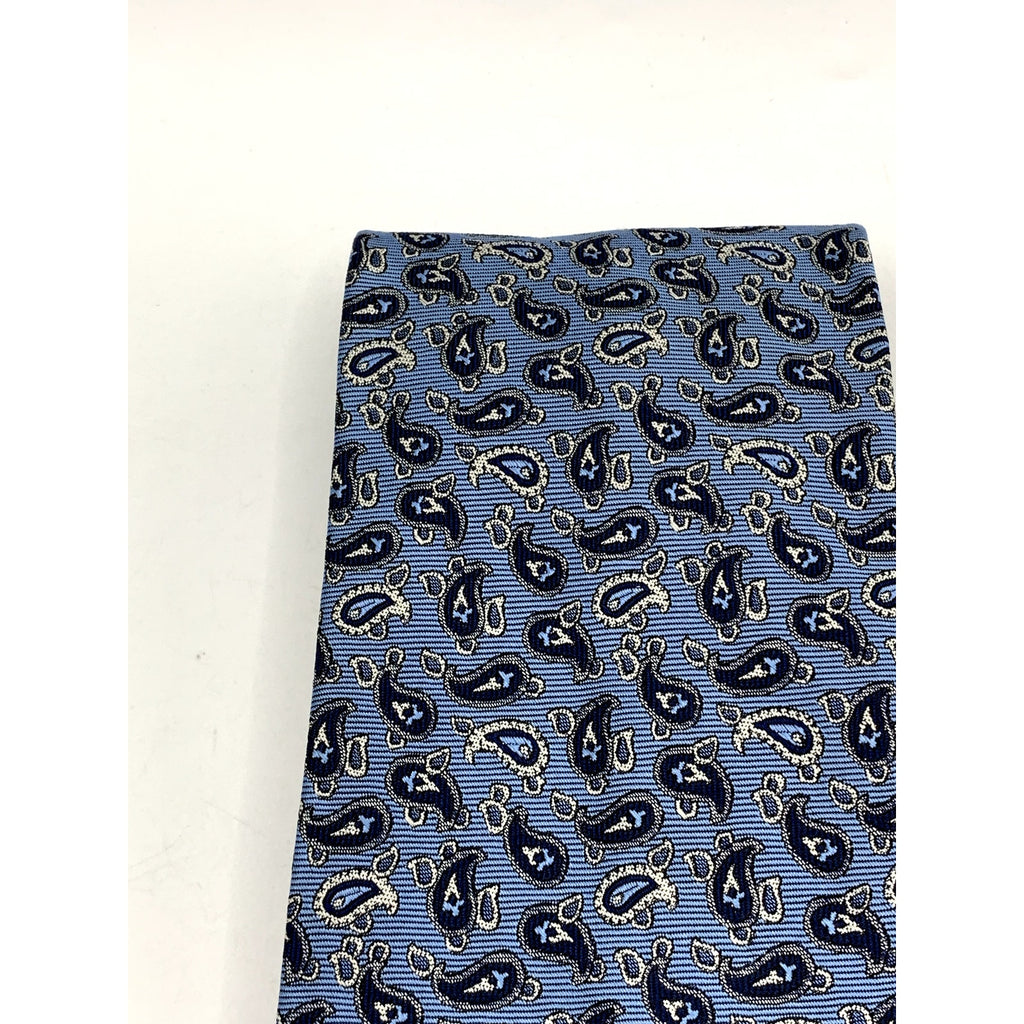JOS. A. BANK Men's Blue Embroidered Paisley Print Tie