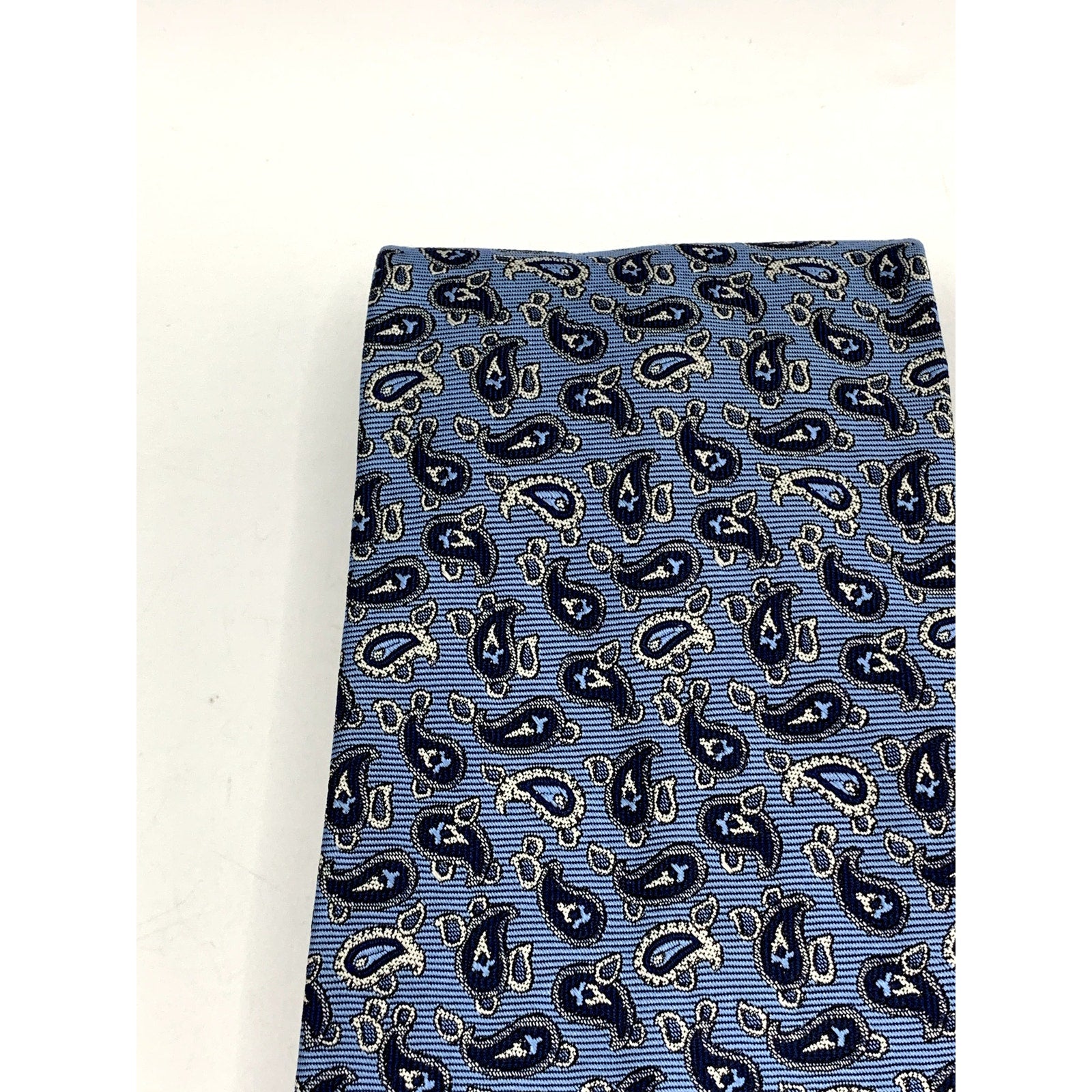 JOS. A. BANK Men's Blue Embroidered Paisley Print Tie