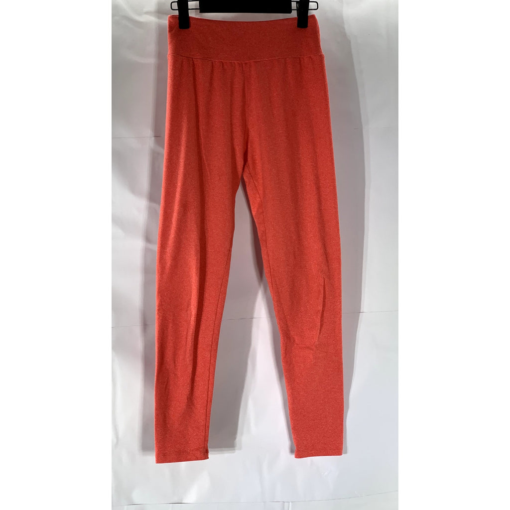 LULAROE Women's Orange Solid Pull-On Lightweight Ankle Leggings SZ OS