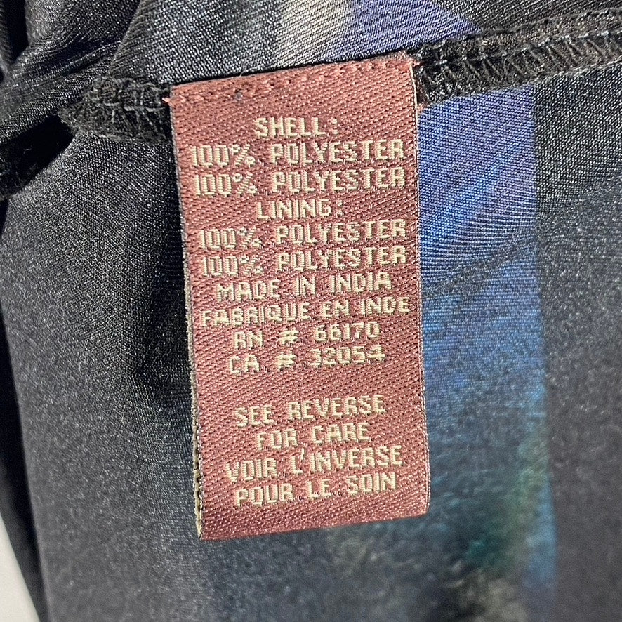 RANNA GILL Women's Blue Multi Tropical Tie-Waist Embellished Halter Dress SZ S