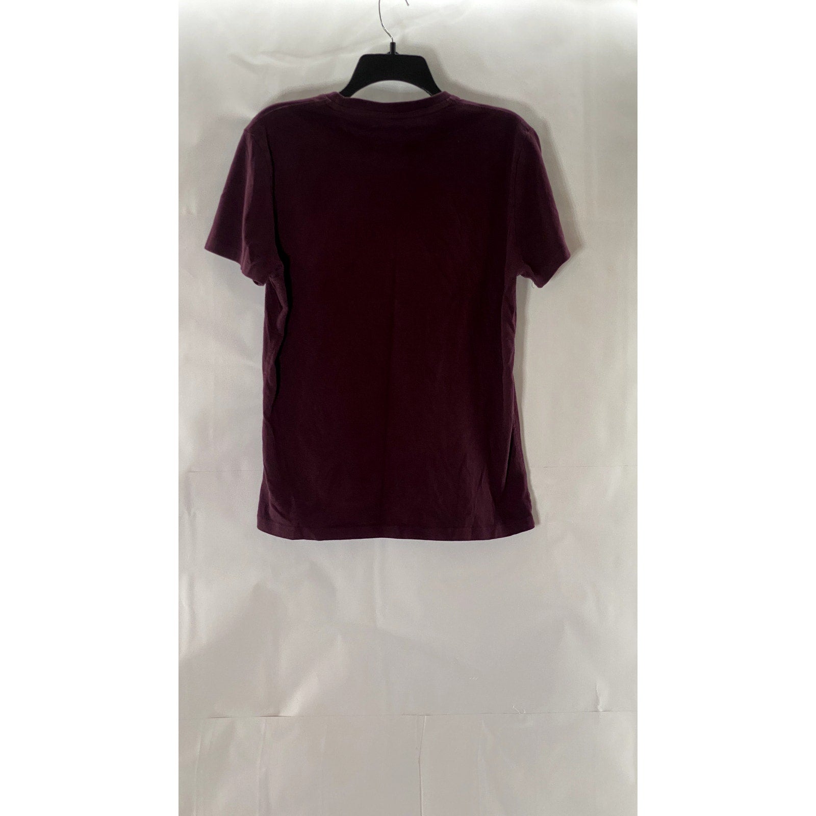 SUPERDRY Men's Burgundy Solid Crewneck Short Sleeve Casual T-Shirt SZ M