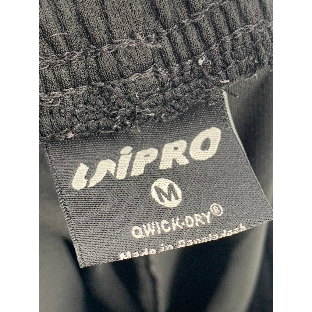 UNIPRO Men's Black Solid Elastic Waist Pull-On Mesh Basketball Shorts SZ M