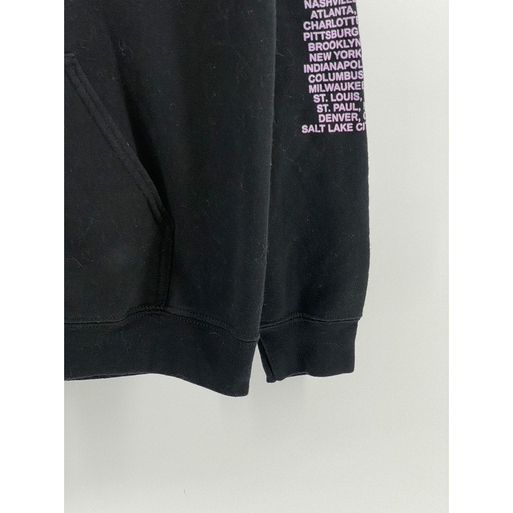 ARIANA GRANDE Unisex Adult Black-Pink Sweetener World Tour Graphic Hoodie SZ S