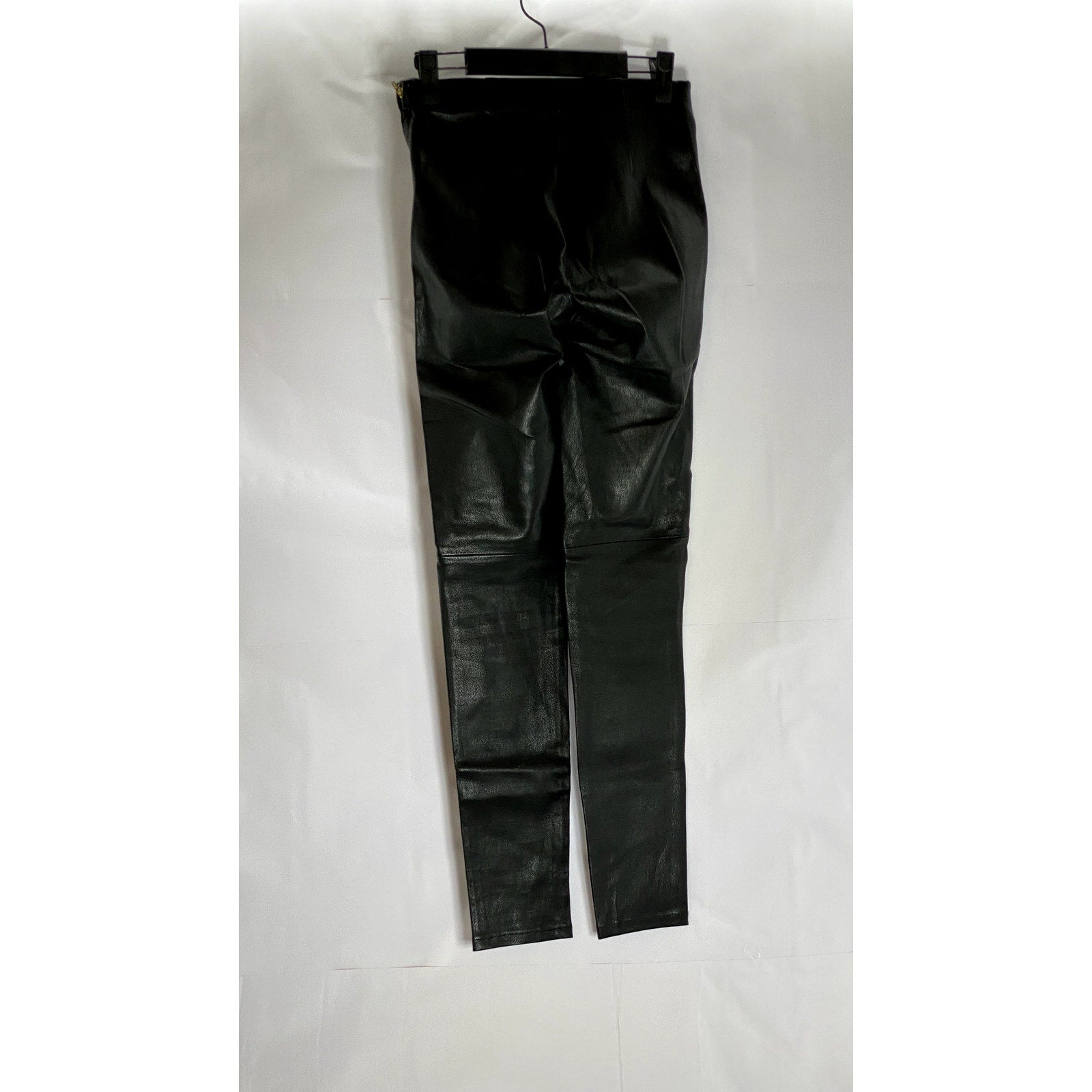 J. LINDEBERG Women's Black Leather Daphne Stretch Pull-On Pant SZ 34