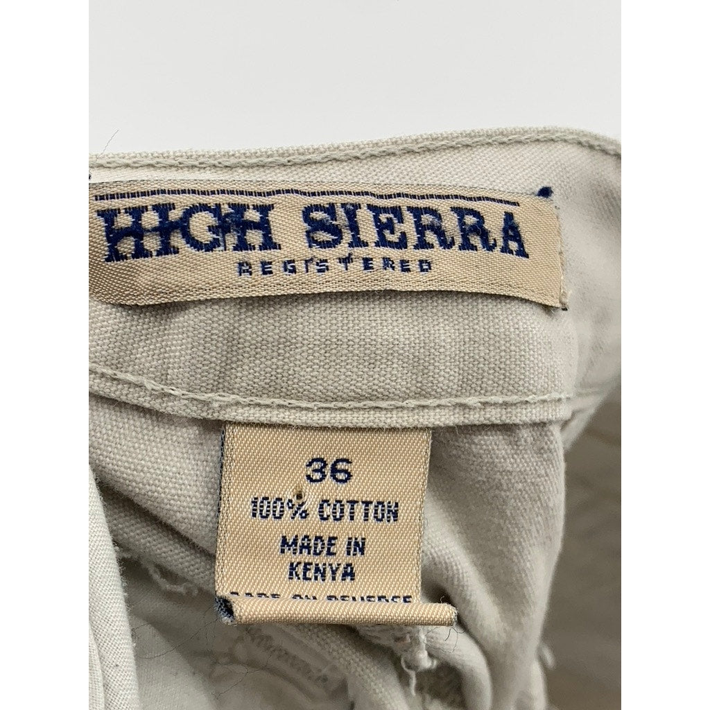 HIGH SIERRA Men's Vintage Beige Registered Cargo Shorts SZ 36