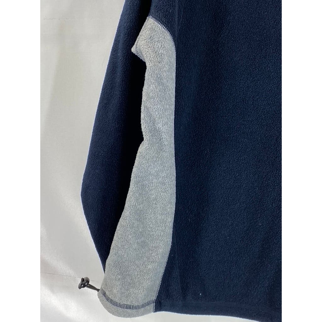 PERRY ELLIS AMERICA Men's Navy/Grey Vintage Quarter-Zip Active Sweater SZ M