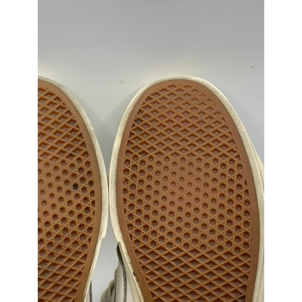 VANS Unisex White Sk8 Hi Top Slim Cutout Sneakers SZ M4.5/W6