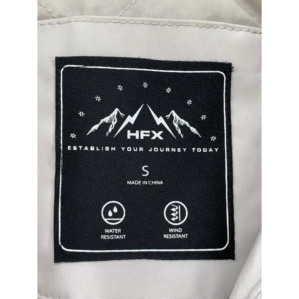 HFX Women's Beige Zip-Up Weather Resistant Polyester Jacket SZ S