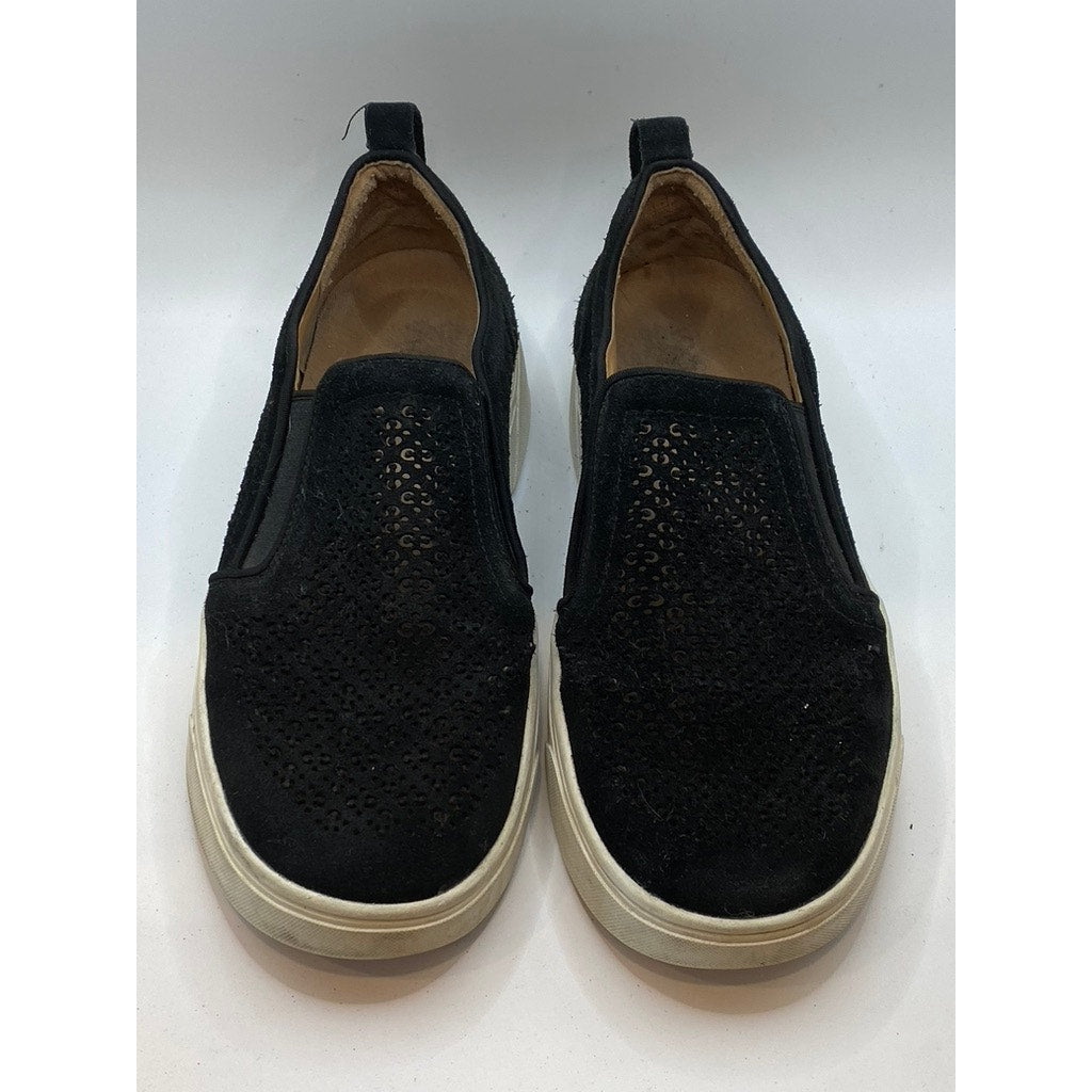 VIONIC Women's Black Suede Leather Kimmie Perf Round-Toe Slip-On Shoes SZ 8