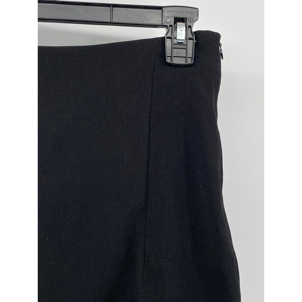 CIDER Women's Black Solid Straight Mini Skirt SZ M