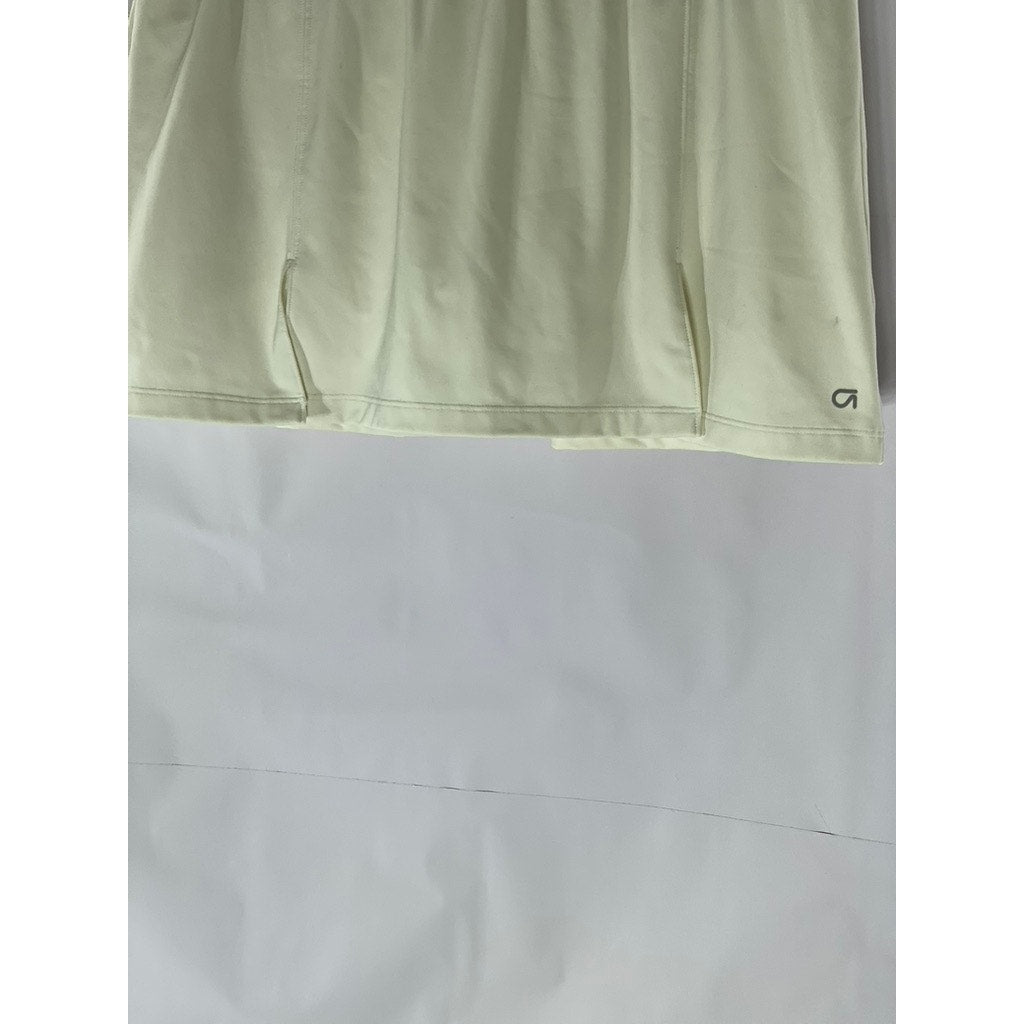 GAP Women's Petite Off-White Eclipse Front Split Hem Active Skort SZ L