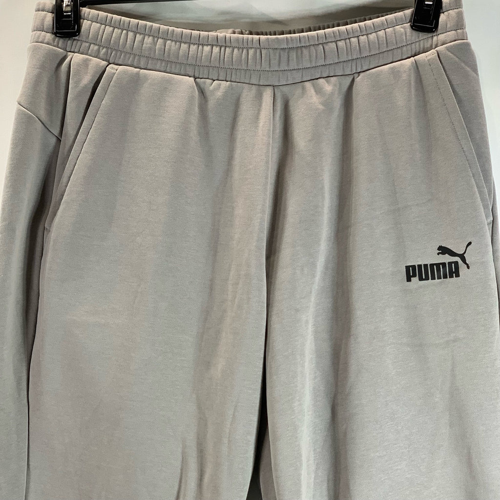 PUMA Men's Concrete Gray Essential Logo Fleece Pull-On Sweatpants SZ XL