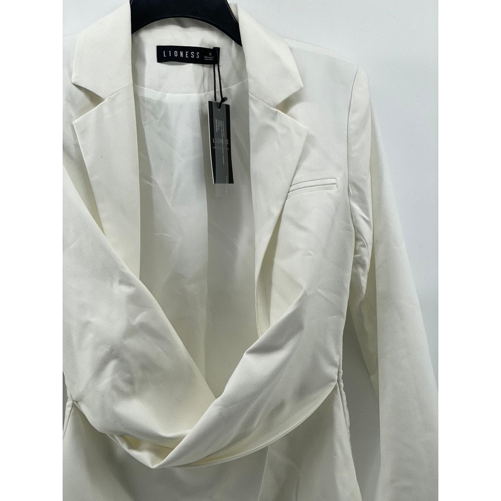 LIONESS Women's White VIP Only Long Sleeve Mini Dress SZ S