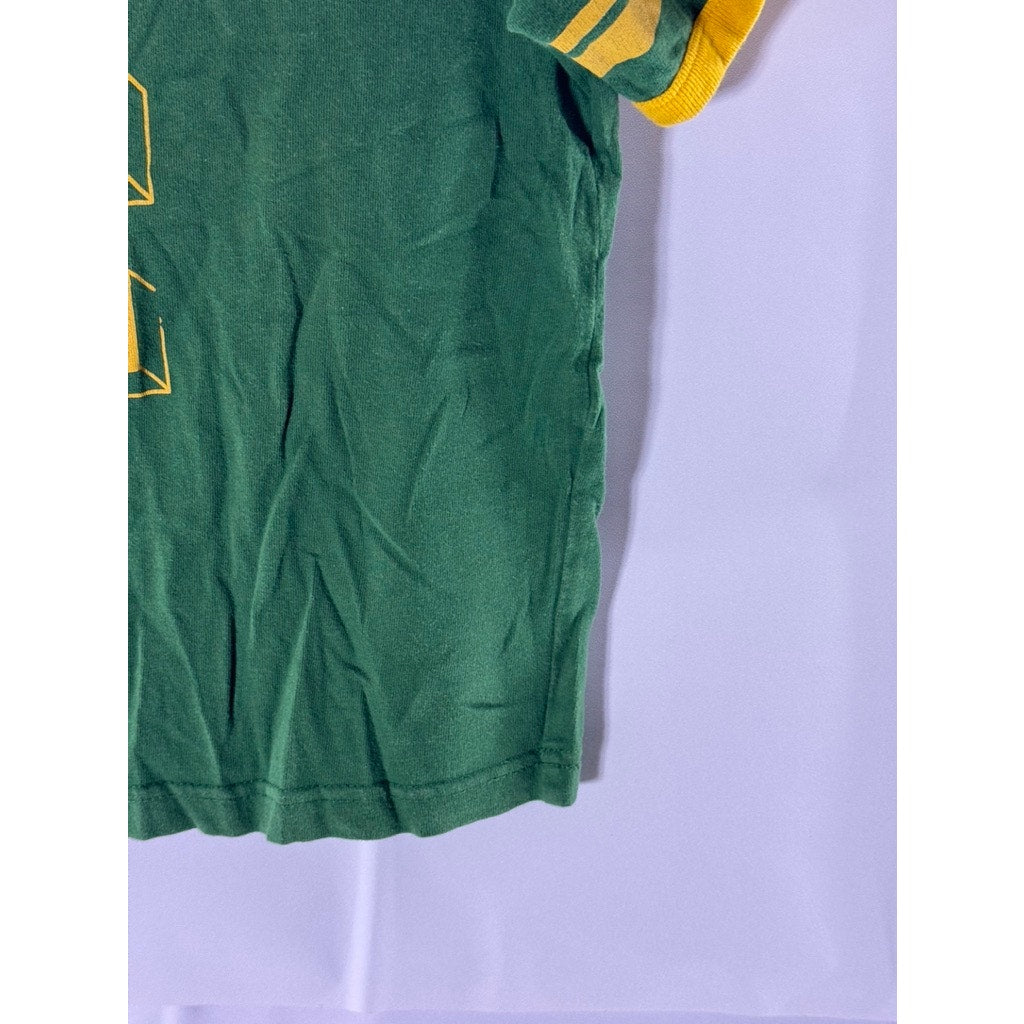 OLD NAVY Women's Green/Yellow #4 Crewneck Short Sleeve Top SZ M