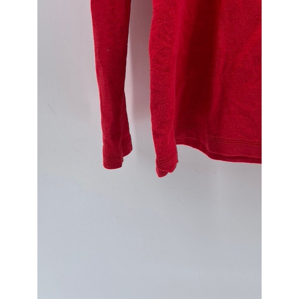 MOSSIMO SUPPLY Women's Red Crewneck Long Sleeve Top SZ S