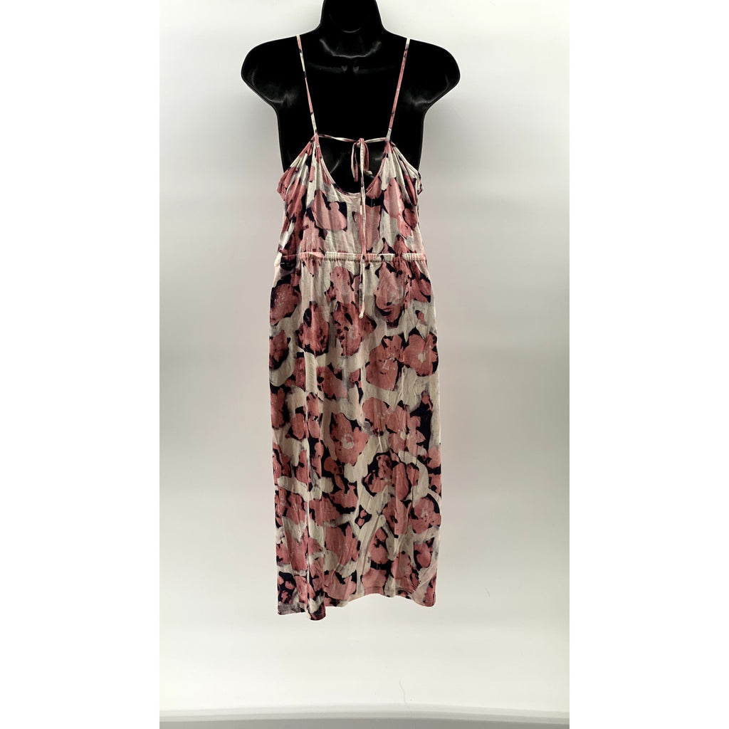 & OTHER STORIES Women's White-Pink V-Neck Strappy Open-Back Midi Dress SZ 12