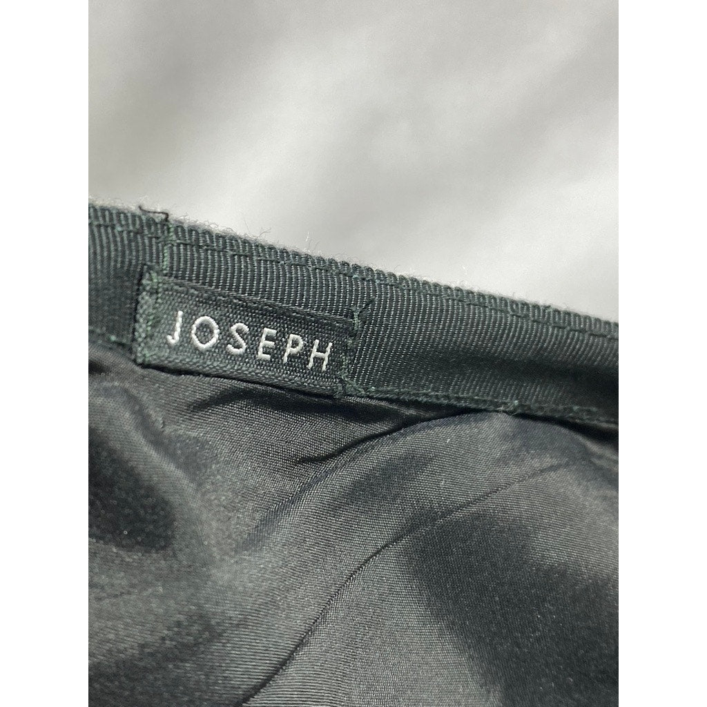 JOSEPH Women's Black-Red Plaid Virgin-Wool Blend Knee Length Skirt SZ 38(US6)