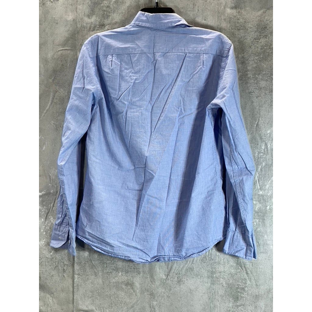 J.CREW Men's Light Blue Flex Washed Slim-Fit Button-Up Long Sleeve Shirt SZ S