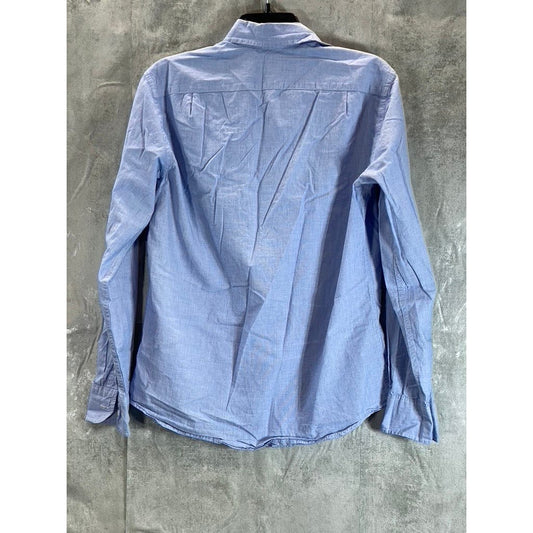 J.CREW Men's Light Blue Flex Washed Slim-Fit Button-Up Long Sleeve Shirt SZ S
