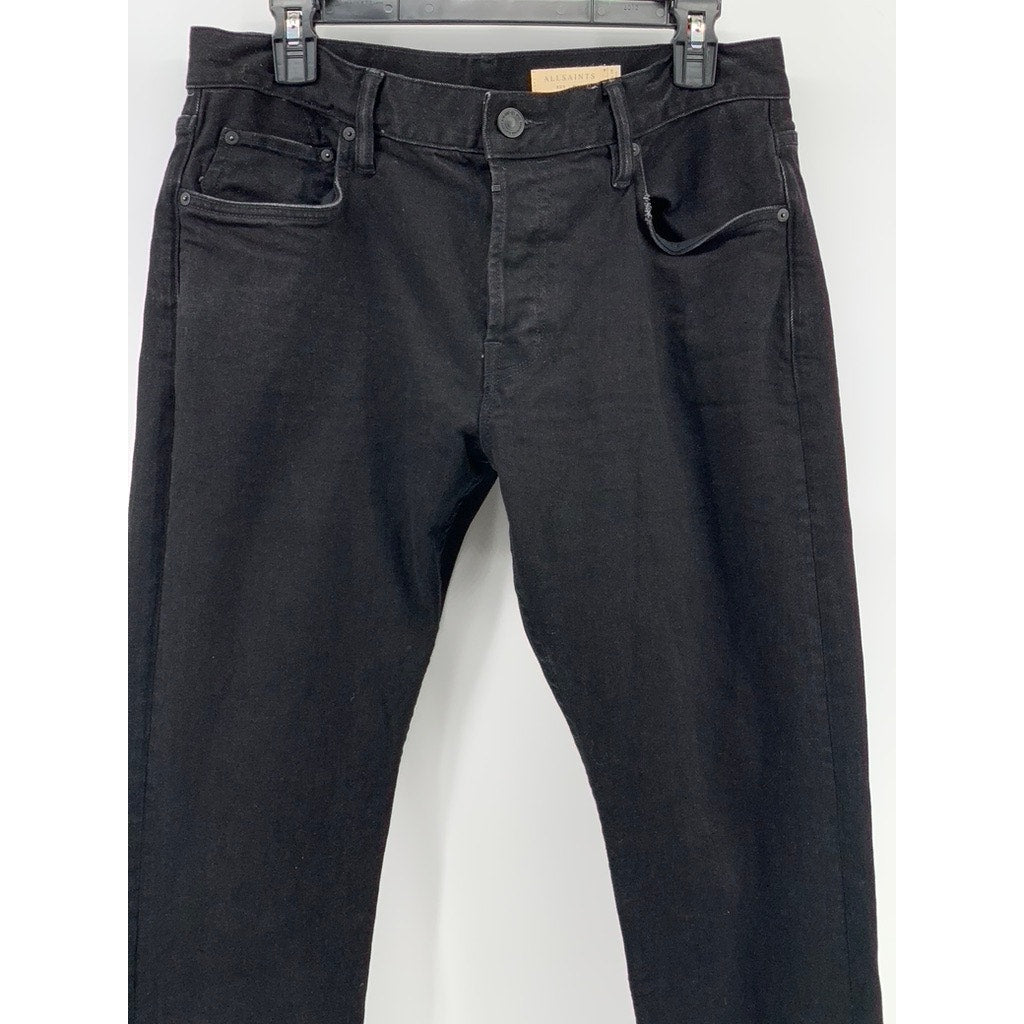 ALLSAINTS Men's Black Rex Straight-Slim Jeans SZ 32