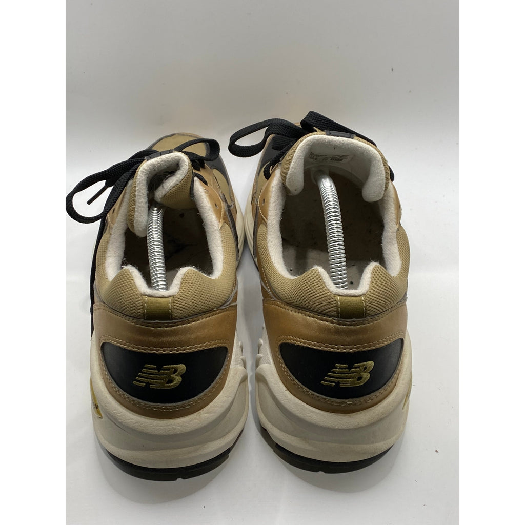 NEW BALANCE Men's Gold-Black 498 Round-Toe Lace-Up Running Sneaker SZ 11.5